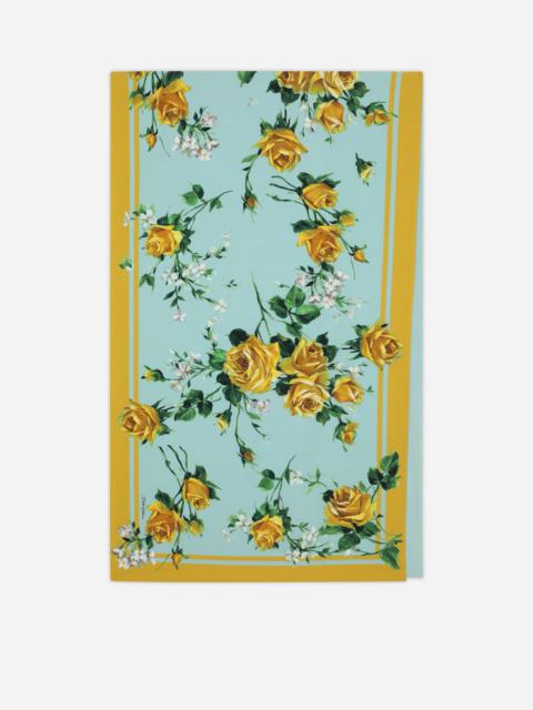 Dolce & Gabbana Rose-print charmeuse hijab
