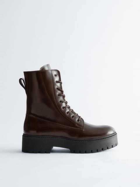 & Other Stories Lace-Up Leather Boots
