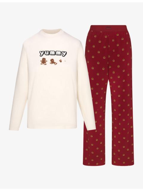 SKIMS Cactus Plant Flea Market x SKIMS Boyfriend Long-Sleeve Jersey Sleep Set