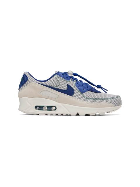 Nike Navy & Beige Air Max 90 Sneakers