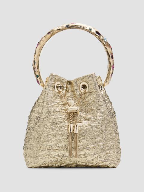 JIMMY CHOO Women's Bon Bon Drawstring Top Handle Bag - Gold Multi Gold
