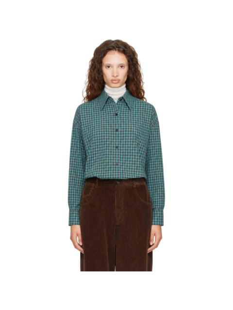CORDERA Blue Checked Oversized Shirt