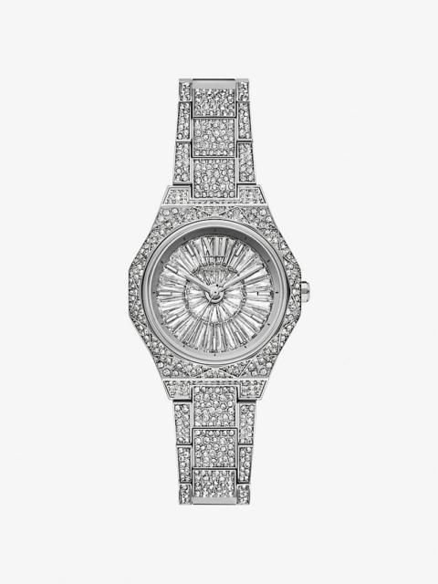 MICHAEL KORS Mini Raquel Pavé Silver-Tone Watch