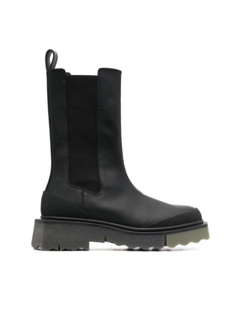 Calf Sponge leather chelsea boots