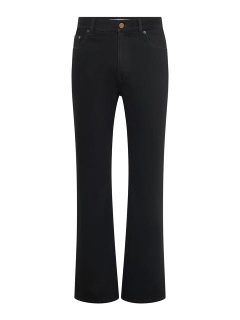 GABRIELA HEARST Rey Straight-leg Five Pocket Pant in Black Sea Island Cotton Denim