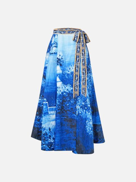 CAMILLA MAXI WRAP SKIRT SWEET SACRÉ BLEU