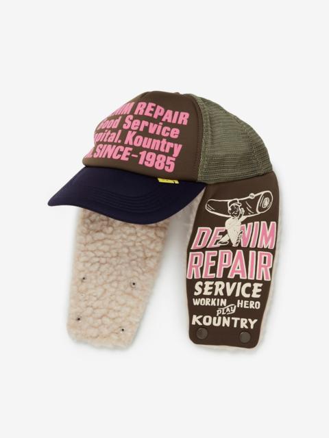 Kapital DENIM REPAIR SERVICE LUMBER TRUCKER CAP
