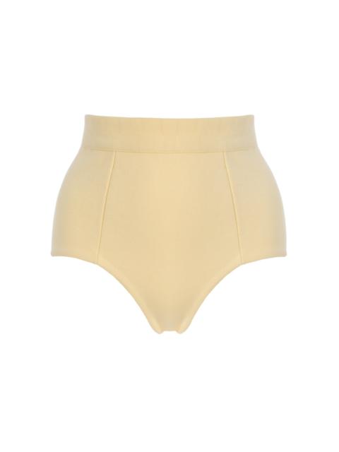 HIGH SPORT Knit Cotton-Blend Boy Shorts yellow