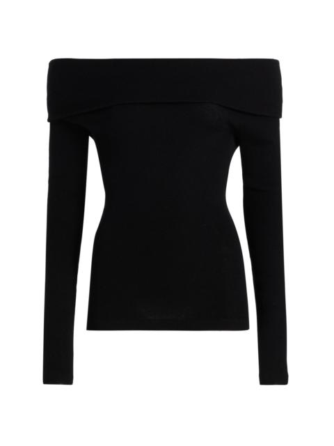 LISA YANG Women's Claudina Cotton-Cashmere Off-the-Shoulder Top - Black