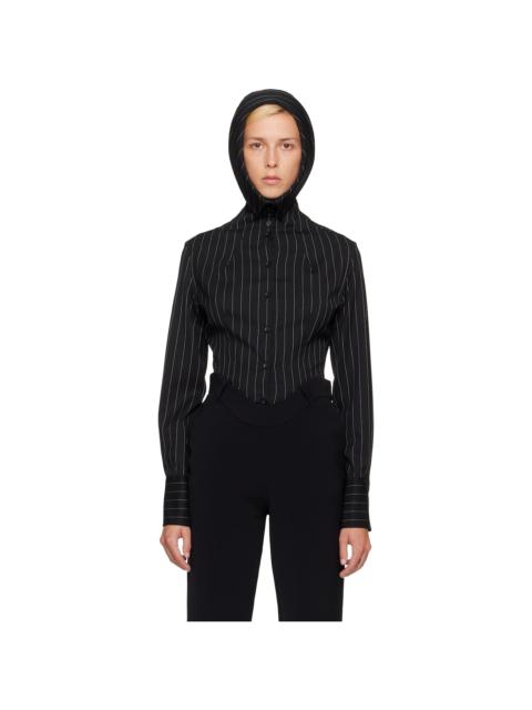 Jean Paul Gaultier Black 'The Hooded Striped' Shirt
