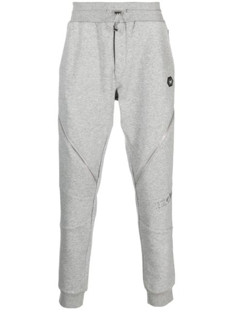 PHILIPP PLEIN 건설 장식 지퍼 코튼 트랙 바지