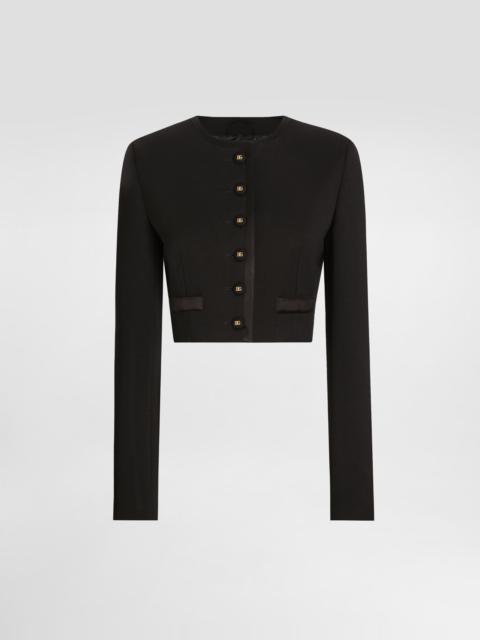 Dolce & Gabbana Cropped single-breasted wool jacket