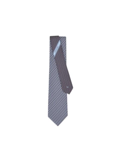 FERRAGAMO ski print silk tie
