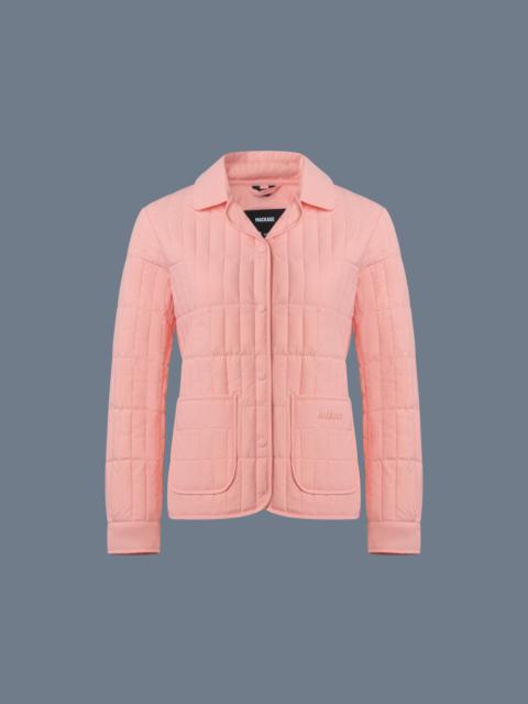 SIAN Vertical Quilted Jacket with Spread Collar