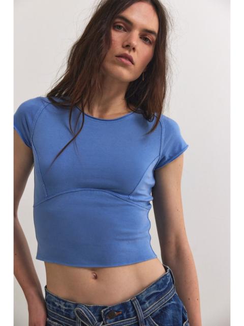 FREE PEOPLE We The Free Protagonist Cropped Cap Sleeve Tee