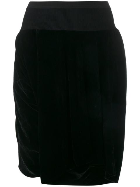 Rick Owens velvet knee shorts
