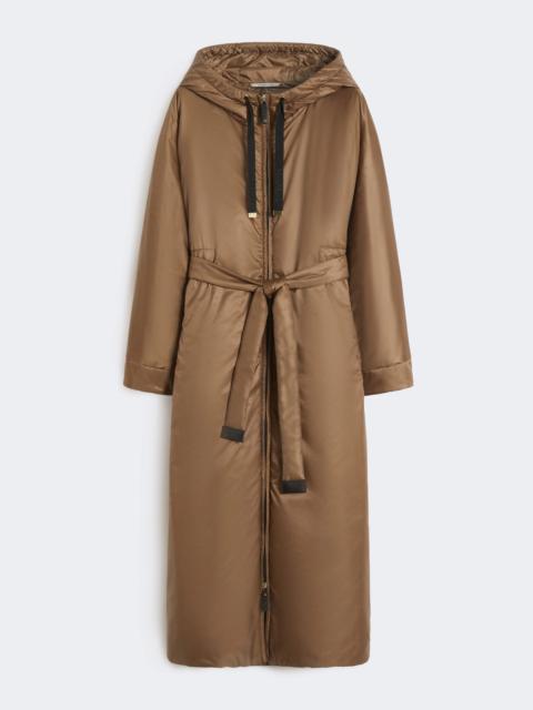 Max Mara GREENPI Long water-repellent canvas padded parka - TOBACCO
