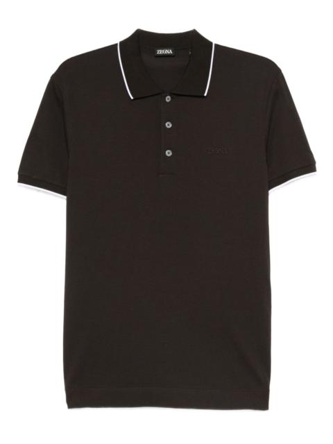 ZEGNA contrast-trimmed polo shirt
