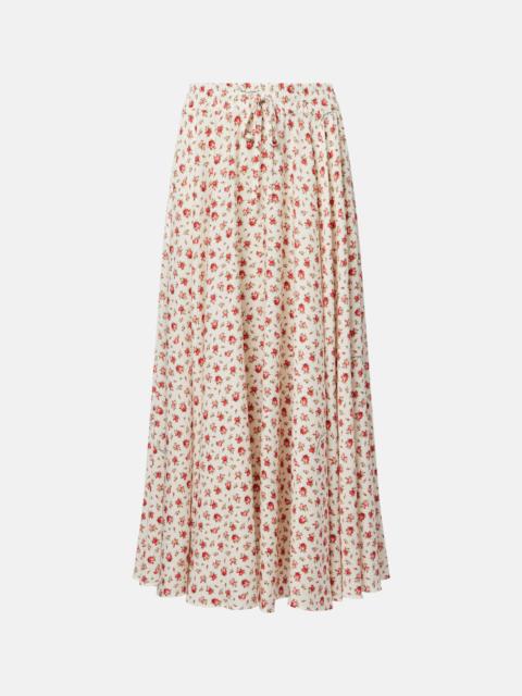Dolce & Gabbana Floral silk-blend midi skirt
