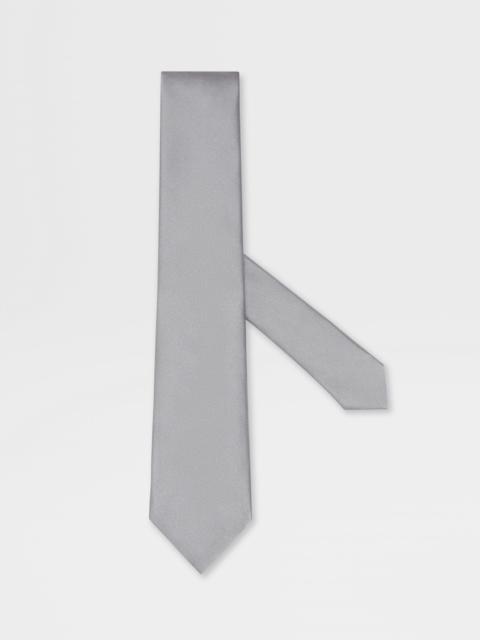 LIGHT GREY SILK TIE