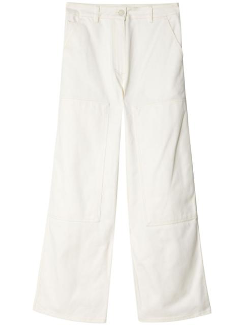 CECILIE BAHNSEN double-knee straight-leg cotton trousers