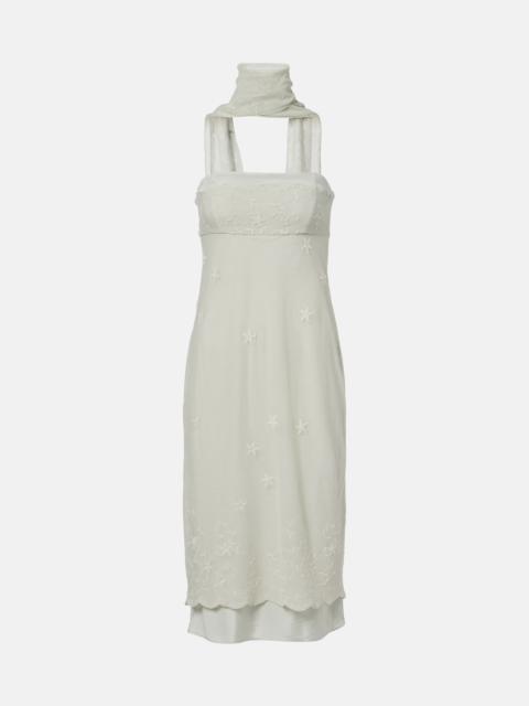 POSSE Cove embroidered midi dress