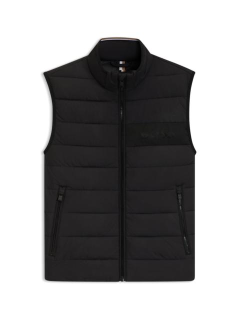 BOSS REGULAR-FIT WATER-REPELLENT GILET WITH TONAL LOGO