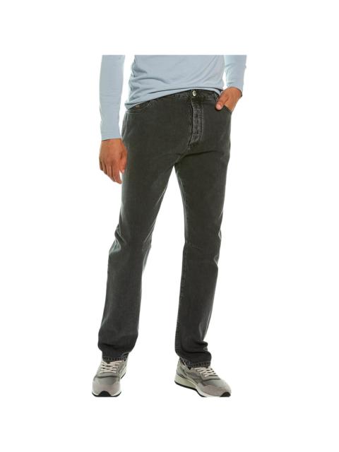 Brunello Cucinelli Slim Fit Low-Rise Jeans "Charcoal" BRUN979