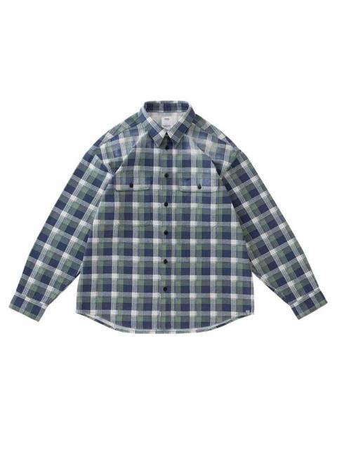 visvim BANDITO KHADI CHECK L/S NAVY | REVERSIBLE