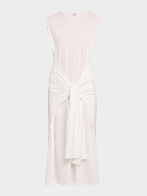 TOTEME Tie-Waist Cotton Jersey Dress