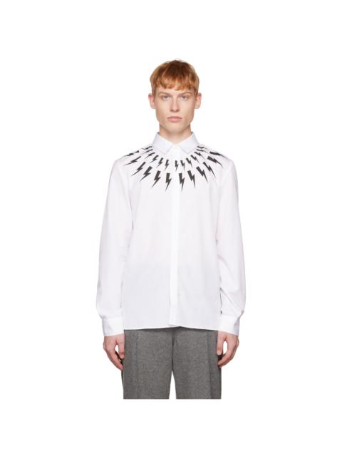 Neil Barrett White Thunderbolt Shirt