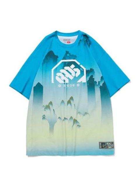 Li-Ning BadFive Graphic T-shirt 'Blue Multi' AHSQ905-1