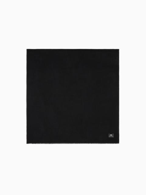 EMPORIO ARMANI Solid-coloured viscose-blend stole