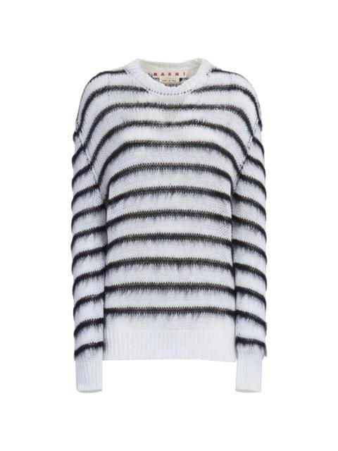 Marni striped open-knit jumper