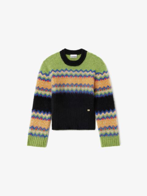 GANNI SWEATER IN FAIRISLE ALPACA