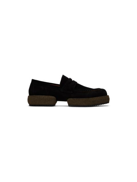 Dries Van Noten Black Platform Loafers