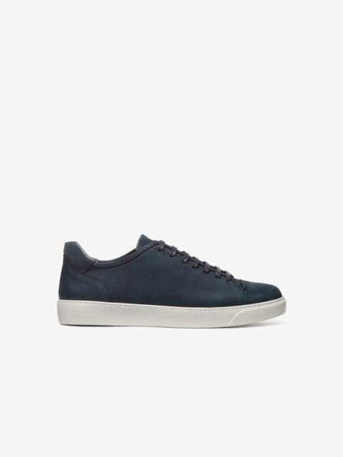 CORNELIANI Blue leather trainers