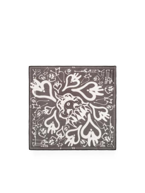 Y-3 graphic-print scarf