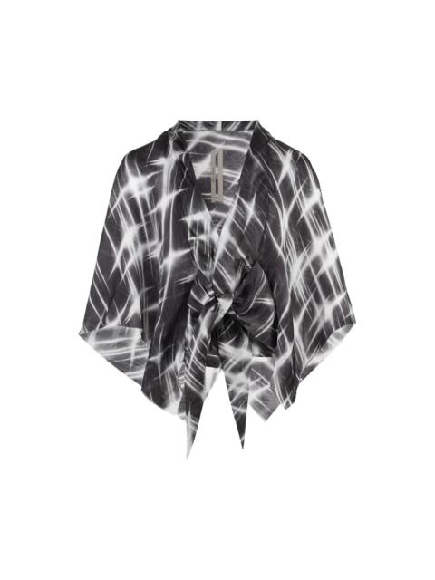 Rick Owens Half Moon Printed Wrap Top
