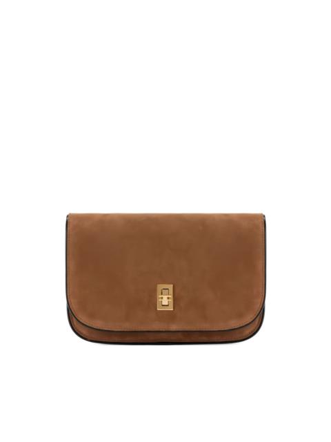 ELISABETTA FRANCHI chain-strap suede cross body bag