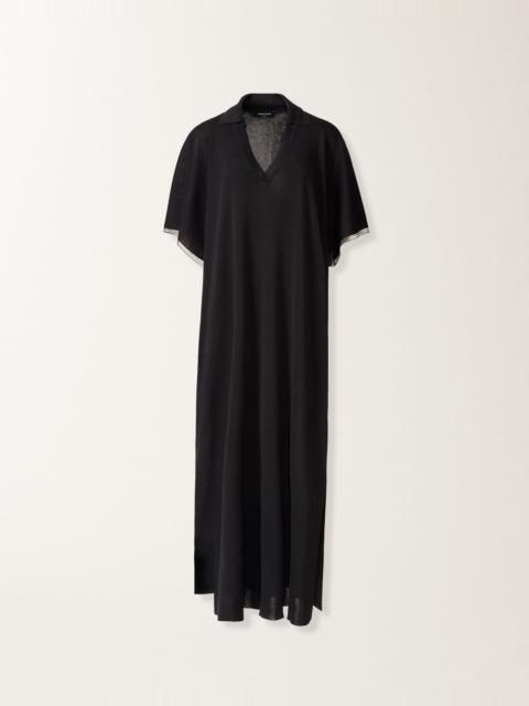 FABIANA FILIPPI Shimmering viscose kaftan in midnight blue