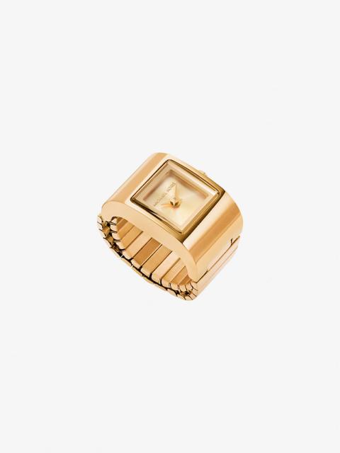 MICHAEL KORS Darrington Gold-Tone Ring Watch