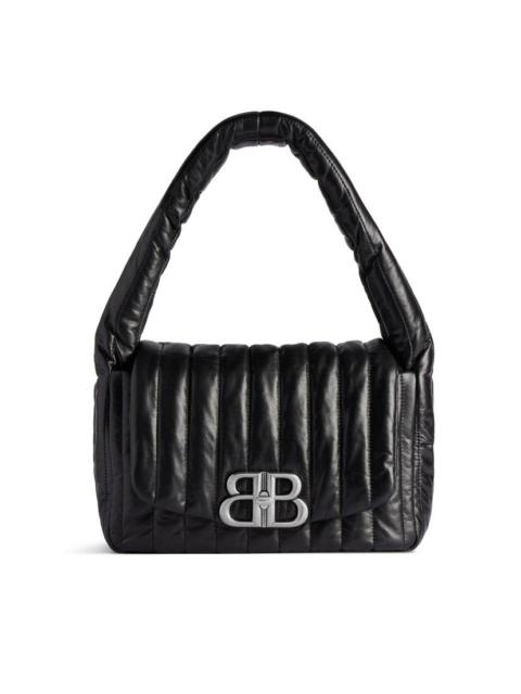 BALENCIAGA Women's Monaco Small Sling Bag Quilted  in Black