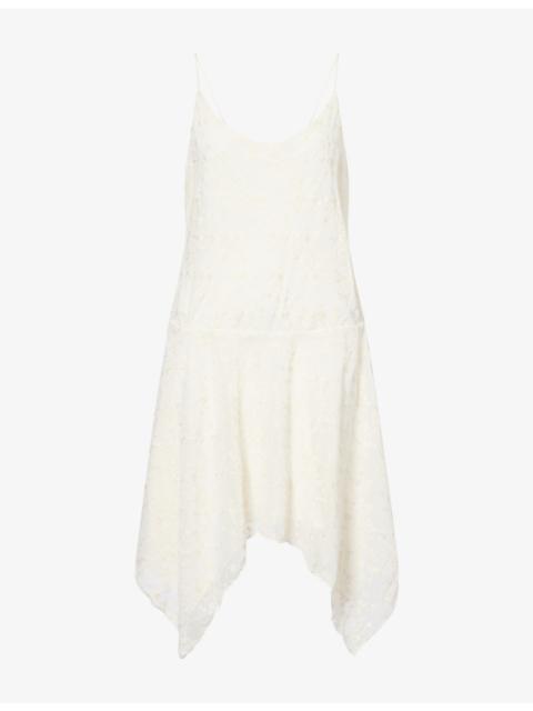Reformation Jessamy Embroidered Woven Midi Dress