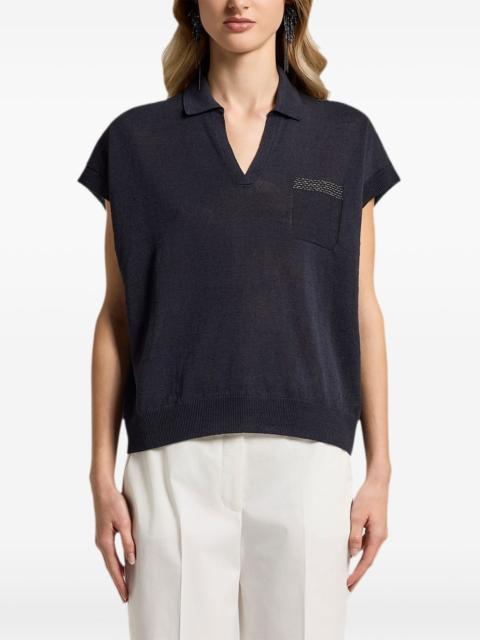 PESERICO V-neck pocket knitwear