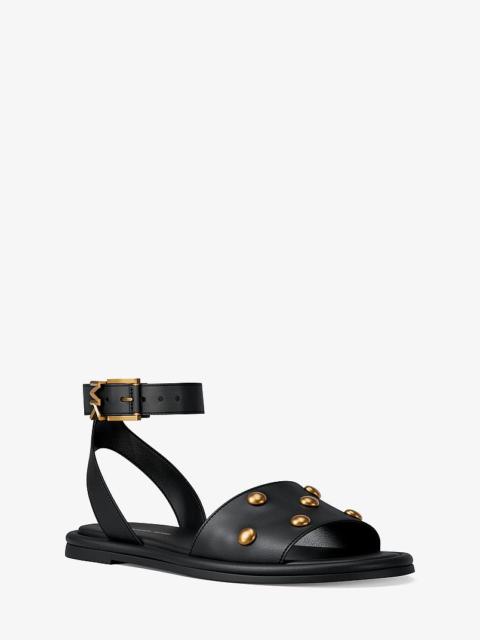 MICHAEL KORS Rosetta Studded Leather Sandal