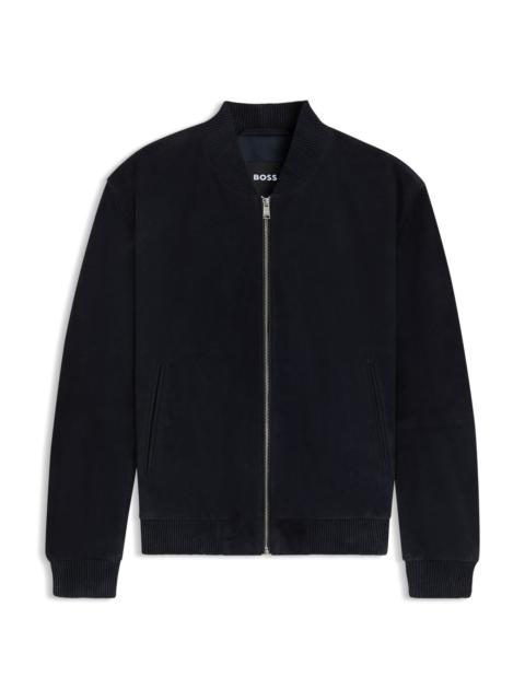 REGULAR-FIT BIKER JACKET IN METIS SUEDE