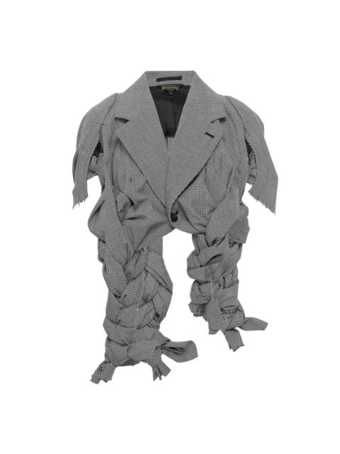 Comme Des Garçons Wool Glen Check Braided Jacket