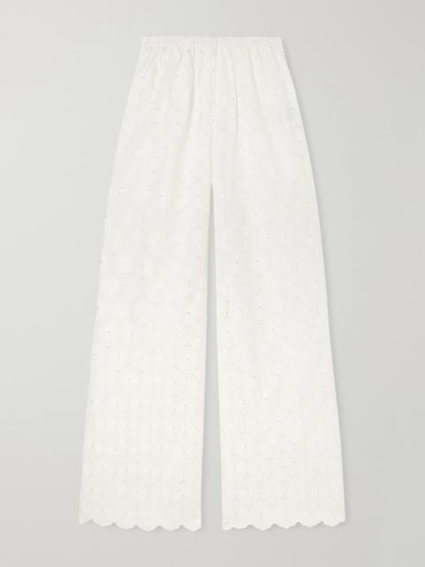 FAITHFULL Pamina Broderie Anglaise Straight-leg Pants