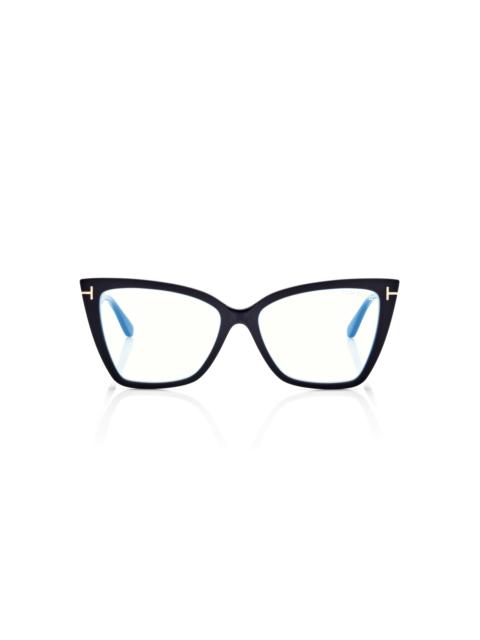 TOM FORD BLUE BLOCK SQUARE CAT EYE OPTICALS